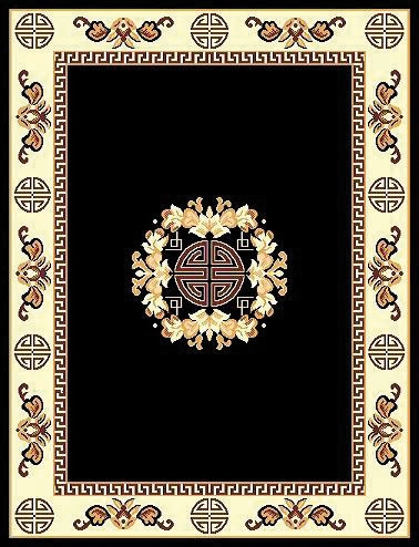 Floral Traditional Persian Design Black  $59.9